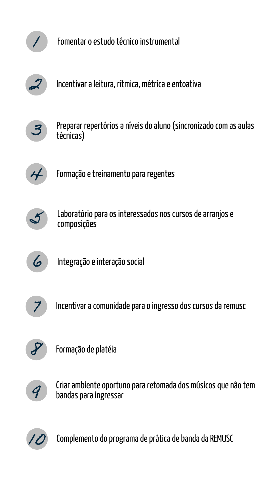 Fomentar o estudo técnico instrumental (3)